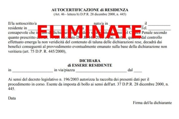 Autocertificazioni stranieri