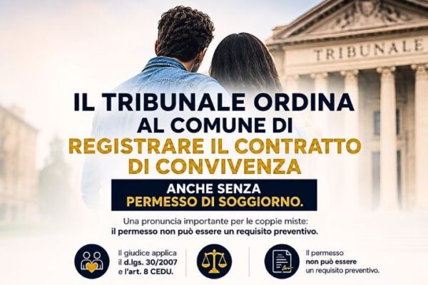 Iscrizione anagrafica convivente straniero senza permesso di soggiorno