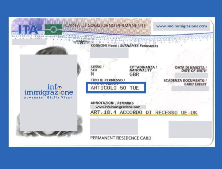 Permesso di soggiorno per cittadini britannici