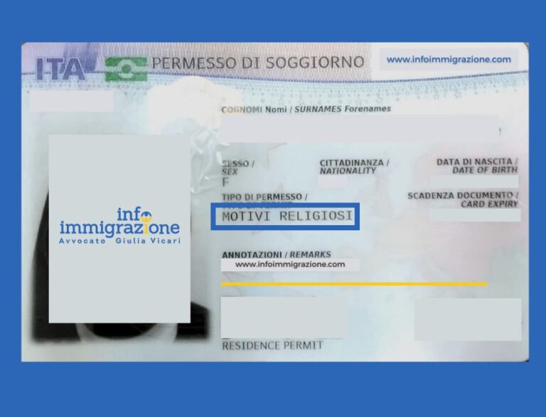 Permesso di soggiorno per motivi religiosi