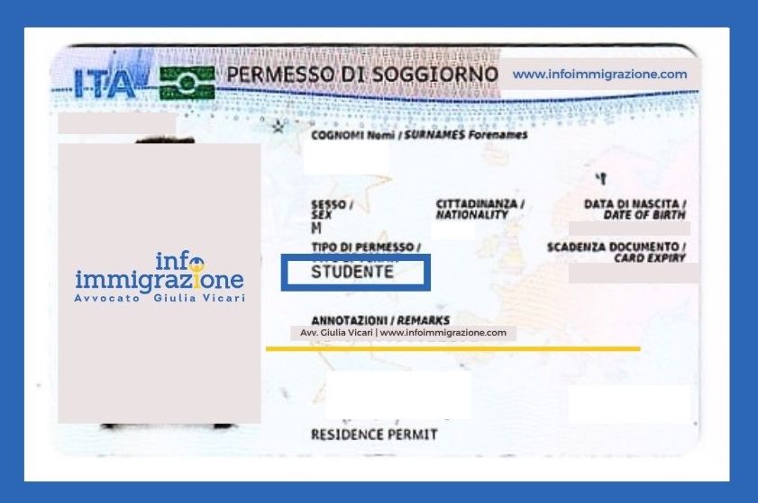 Permesso di soggiorno per studio chiarimenti 1040 ore