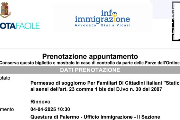 Ricevuta di prenota facile